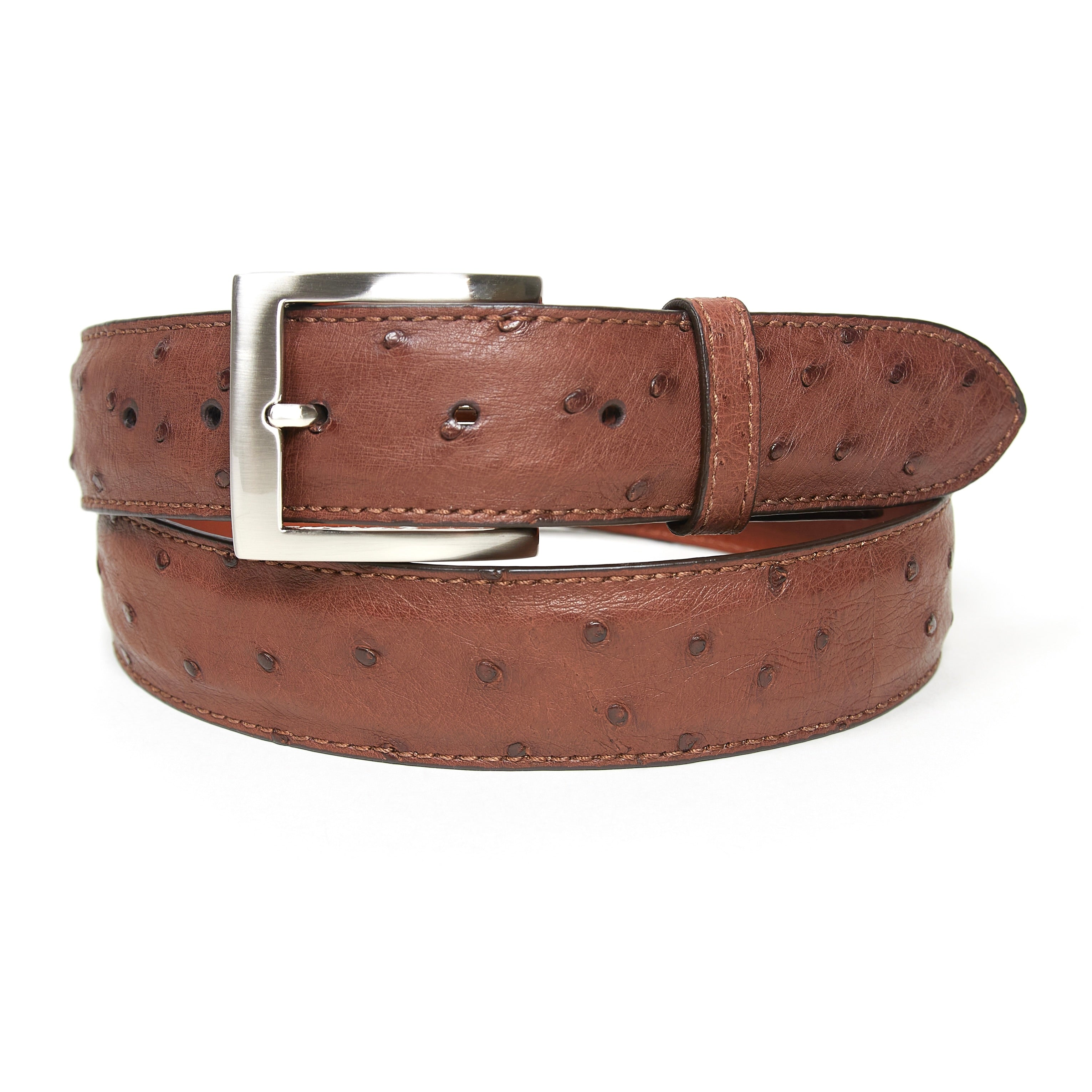 Ostrich leather belts