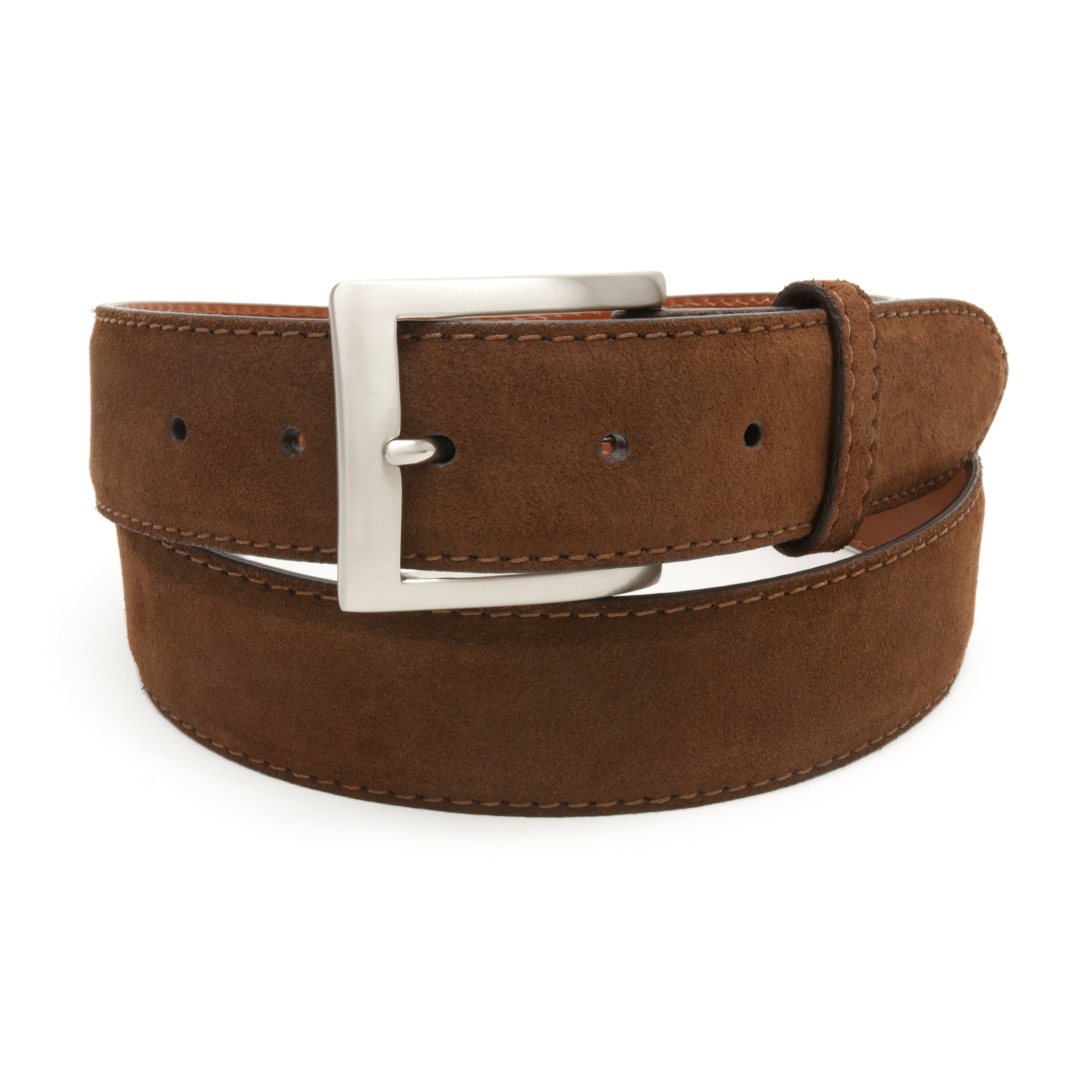 Brown Suede dress belts for men